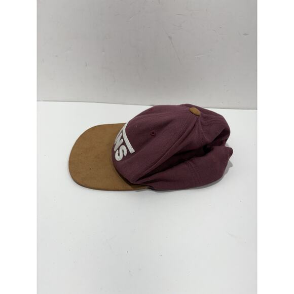 Lot of 2 Vans Hat Cap Snapback - Maroon Suede Bill Visor + Green Of Wall No 66 - Picture 9 of 14
